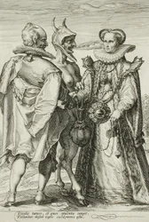 お金のための結婚、結婚三部作のプレート2、c.1594
